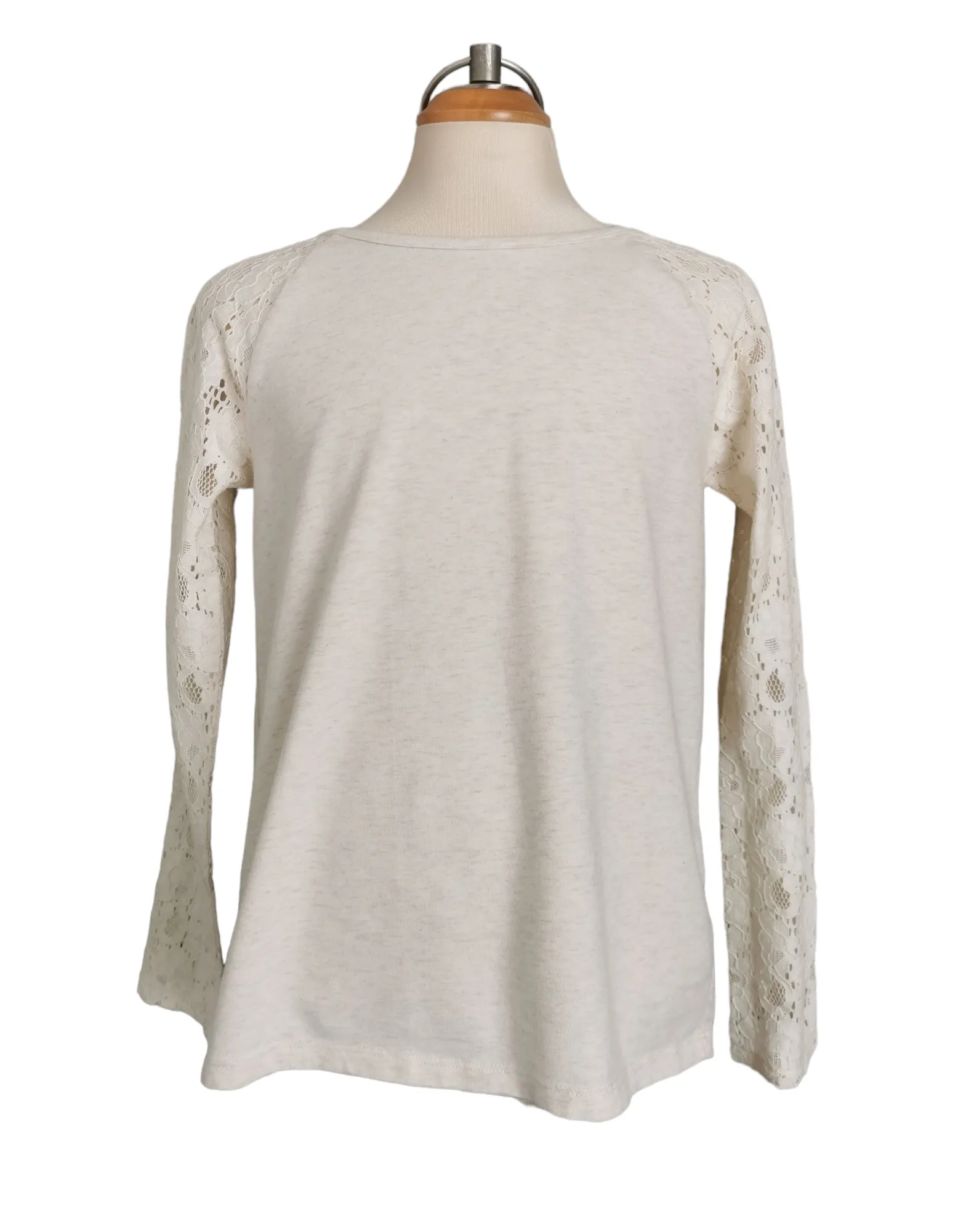 GIRL SIZE LARGE (10/12 YEARS) - JOE FRESH, Long-sleeved, Lace T-Shirt EUC B8