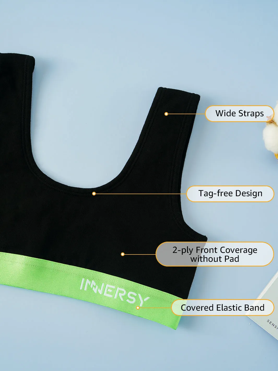 Girls’ Aged 6-16 Bras 3-Pack