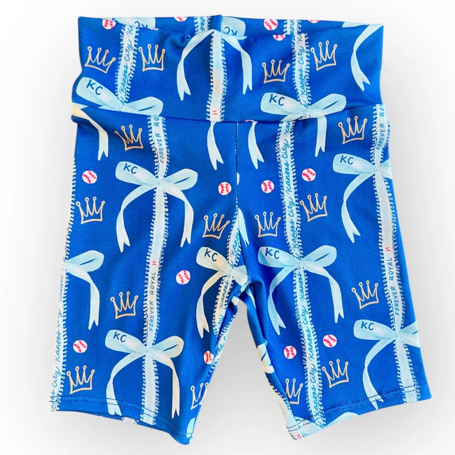 Girls Kansas City Baseball Biker Shorts