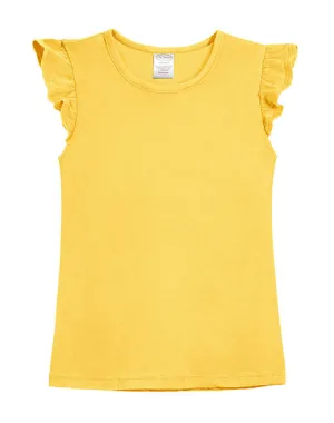 Girls Soft Cotton Jersey Flutter Tee