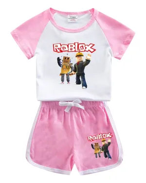 Girls' T-Shirt and Shorts Roblox Pyjama Set