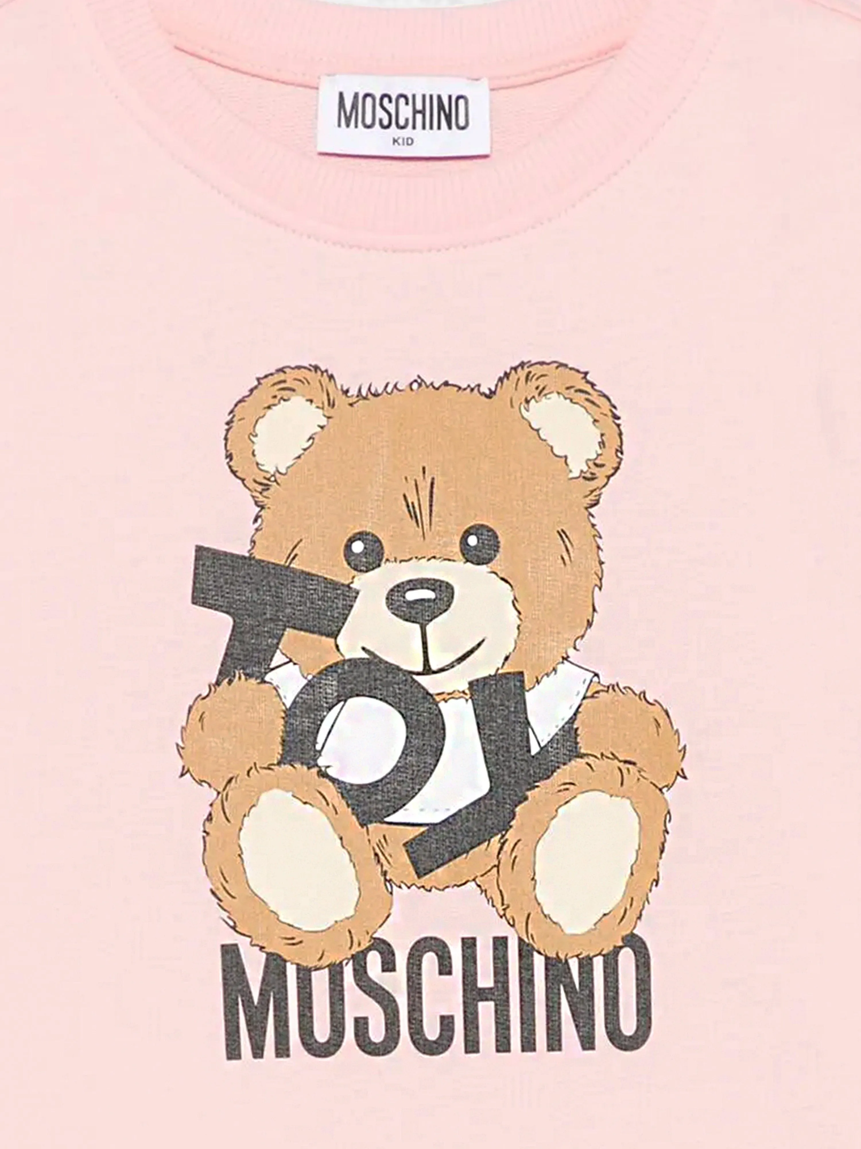 Girls Teddy Bear Logo Dress in Pink