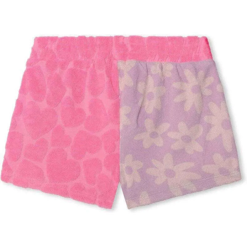 Girls Velour Heart Short