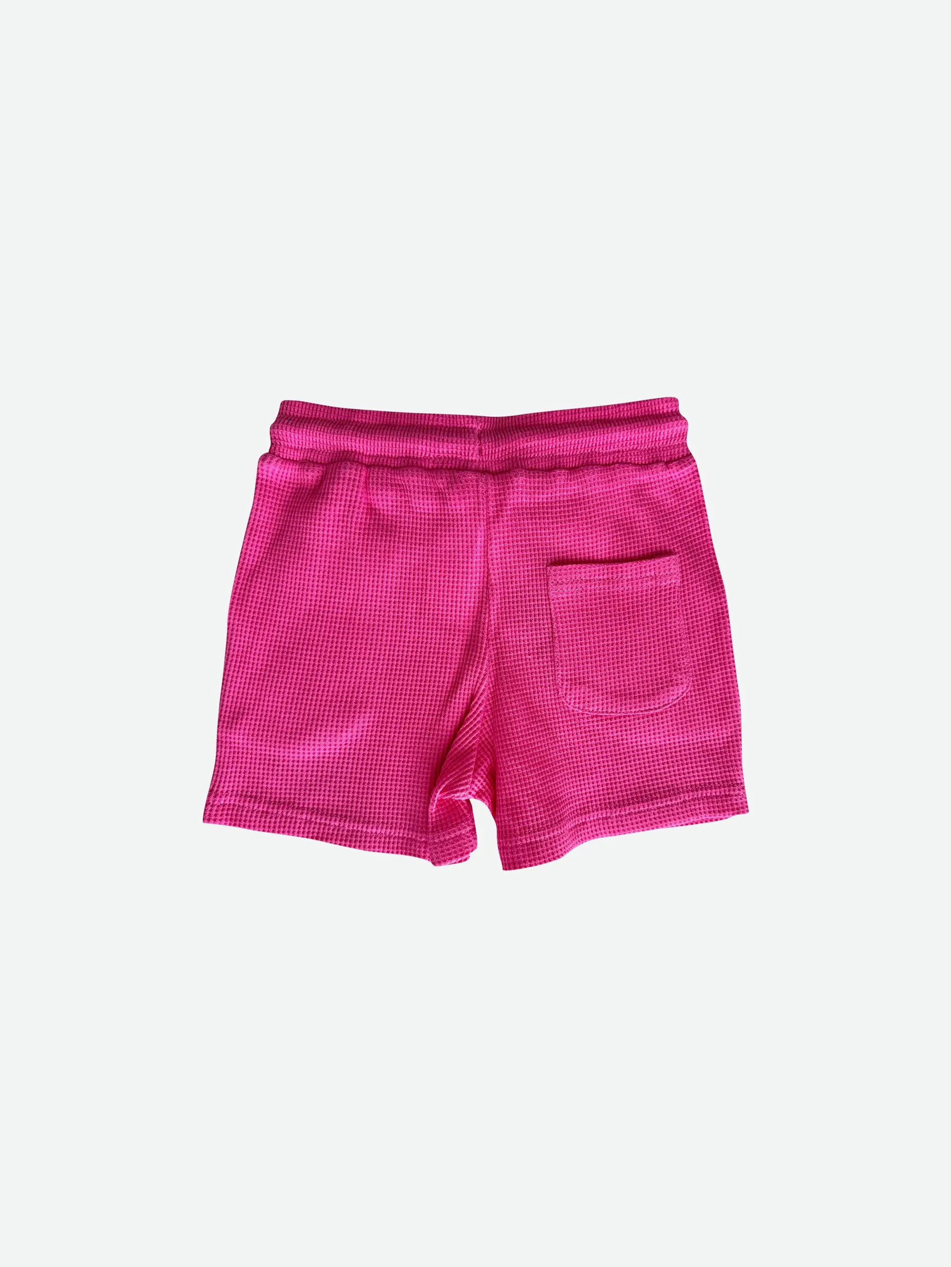 Girl's Waffle Short (Hot Pink)