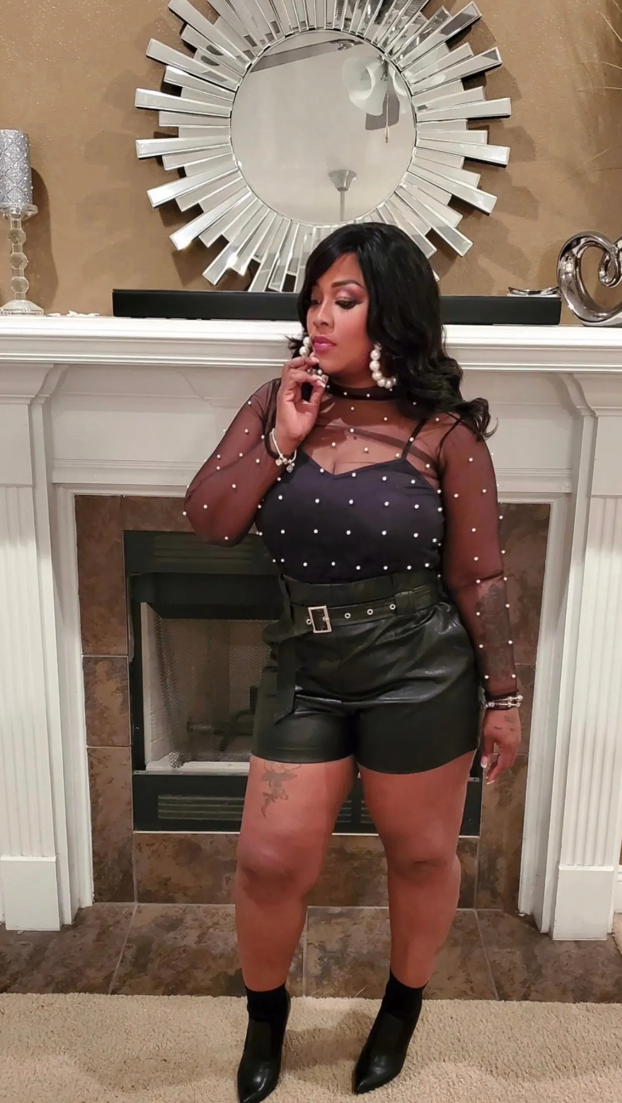 Glam-Soft Leather Shorts