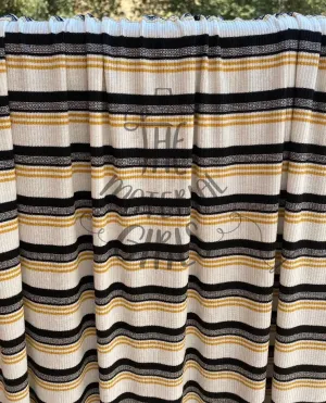 GoldenRod Stripe Ribbed Knit Jersey