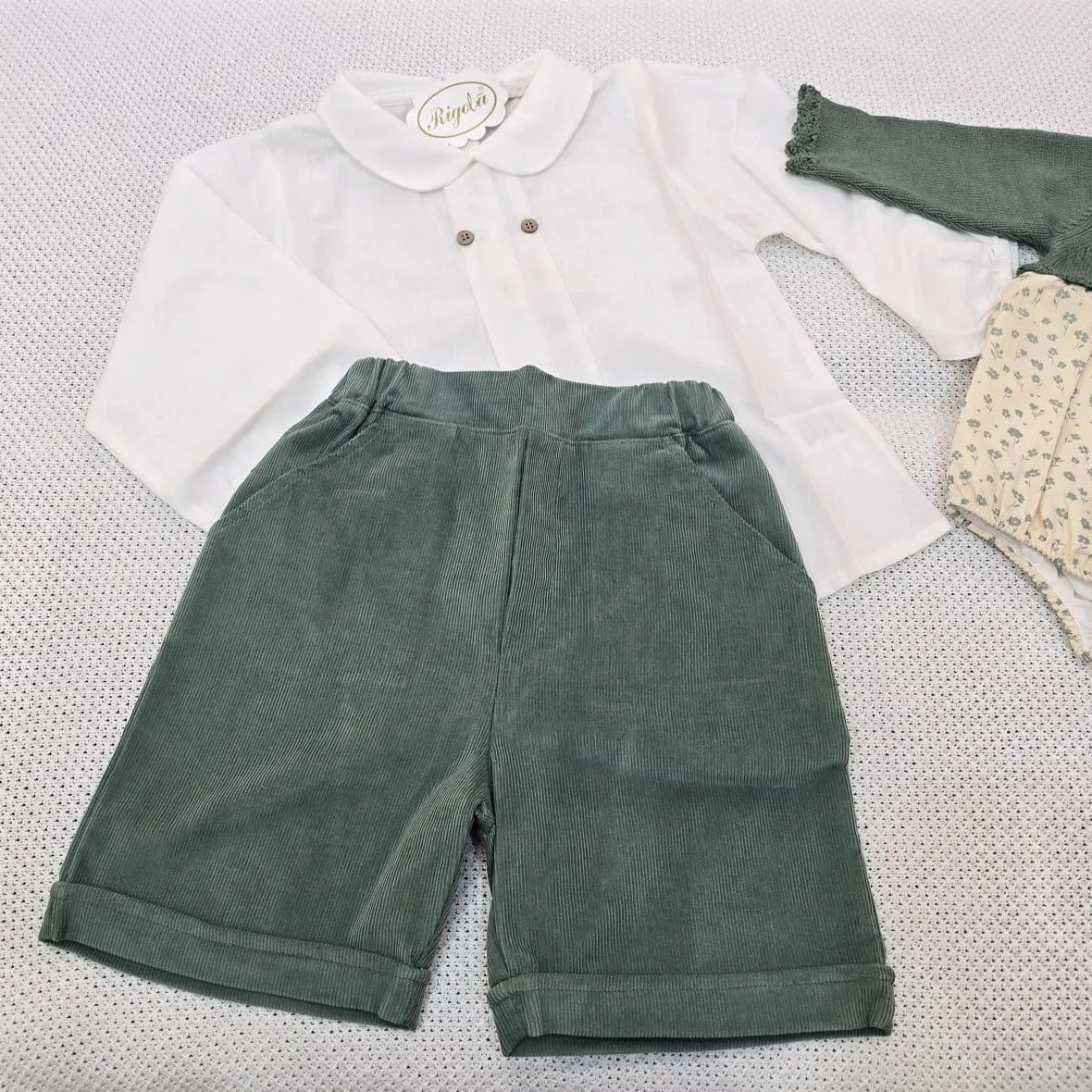 Green Shorts and Shirt Set