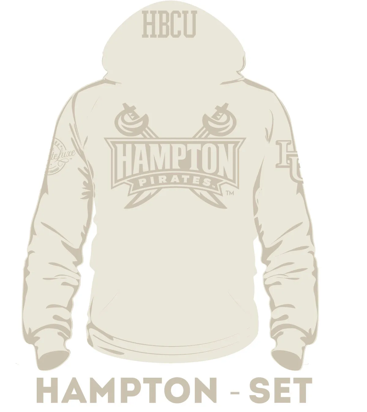 Hampton U | CREAM (Chenille) |  Hoodie / Jogger / GOAT Shorts -aja