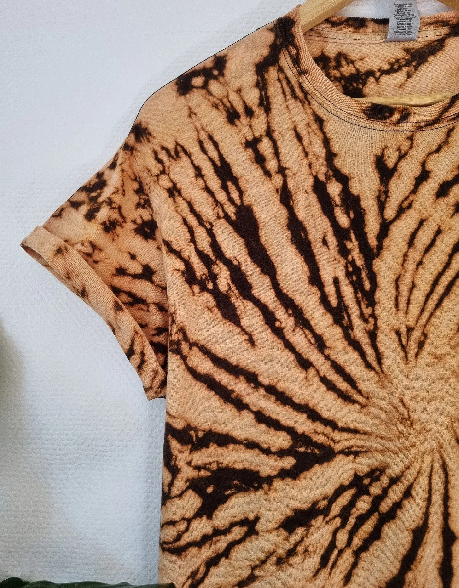 Hand Designed Light Bleach Spiral Tie-Dye Shirt