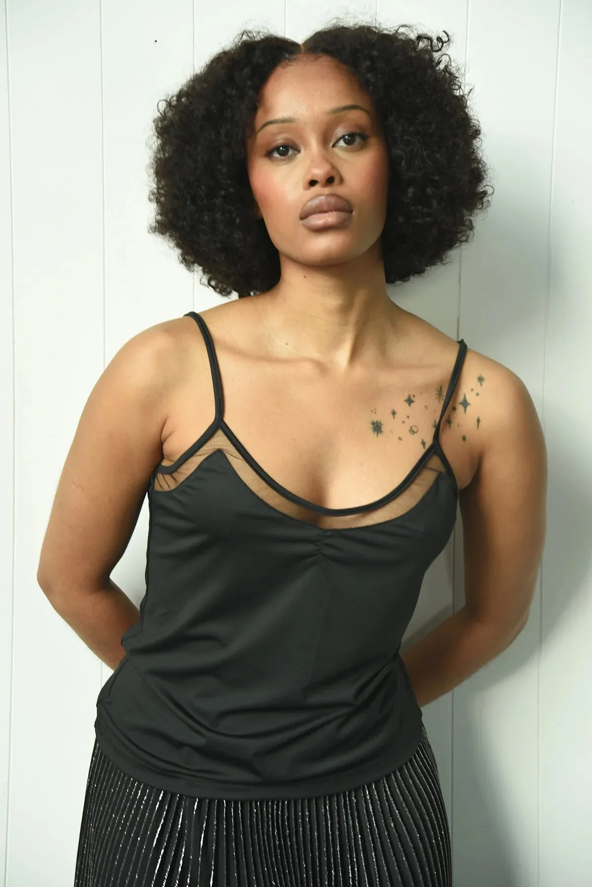 Heart & Camisole Black Cami