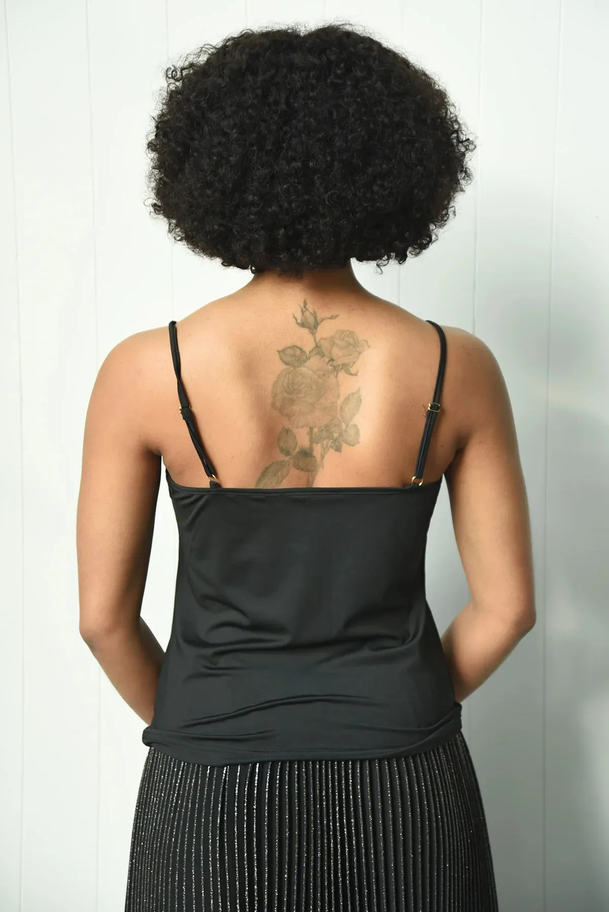 Heart & Camisole Black Cami