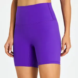 High Waist Gym Shorts for Women - Brushed Soft 6'' Tummy Control Workout Shorts