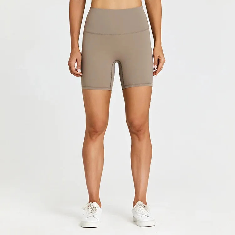 High Waist Gym Shorts for Women - Brushed Soft 6'' Tummy Control Workout Shorts