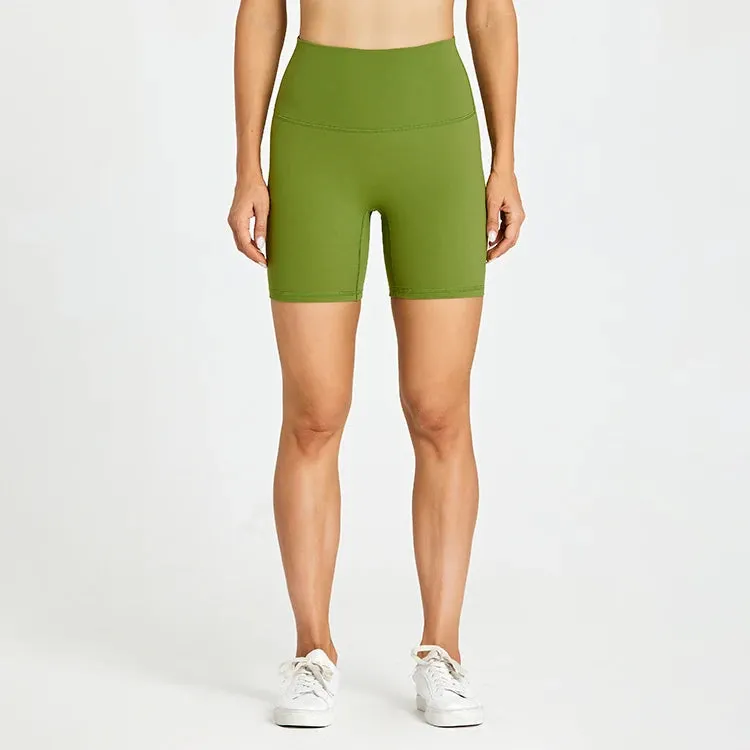 High Waist Gym Shorts for Women - Brushed Soft 6'' Tummy Control Workout Shorts