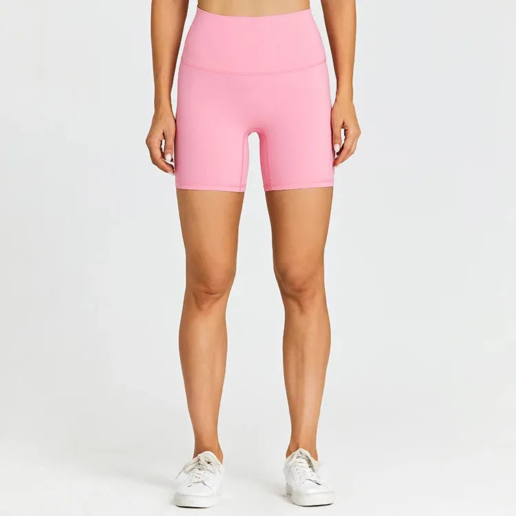 High Waist Gym Shorts for Women - Brushed Soft 6'' Tummy Control Workout Shorts