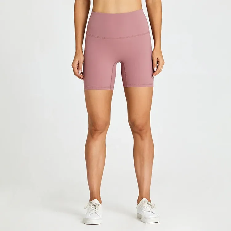 High Waist Gym Shorts for Women - Brushed Soft 6'' Tummy Control Workout Shorts