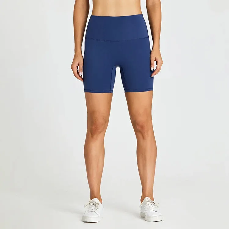 High Waist Gym Shorts for Women - Brushed Soft 6'' Tummy Control Workout Shorts