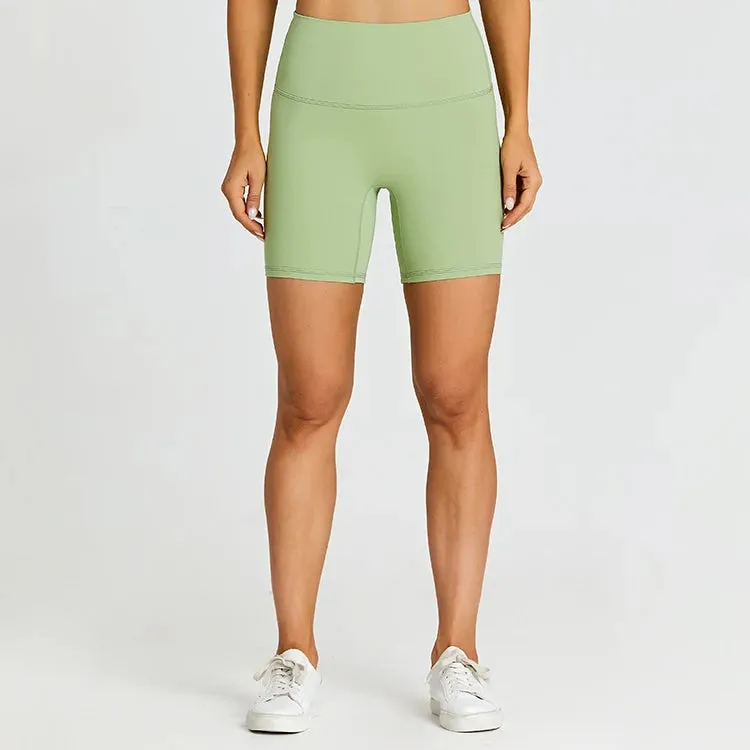 High Waist Gym Shorts for Women - Brushed Soft 6'' Tummy Control Workout Shorts