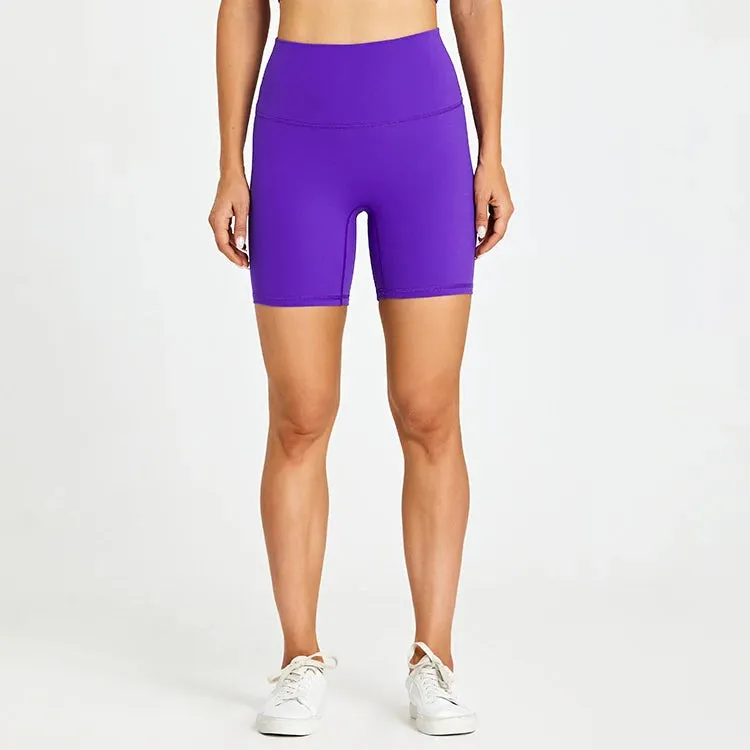 High Waist Gym Shorts for Women - Brushed Soft 6'' Tummy Control Workout Shorts