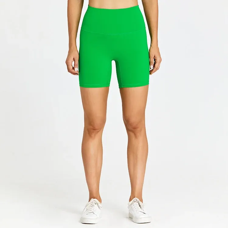 High Waist Gym Shorts for Women - Brushed Soft 6'' Tummy Control Workout Shorts