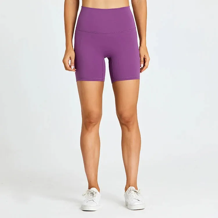 High Waist Gym Shorts for Women - Brushed Soft 6'' Tummy Control Workout Shorts