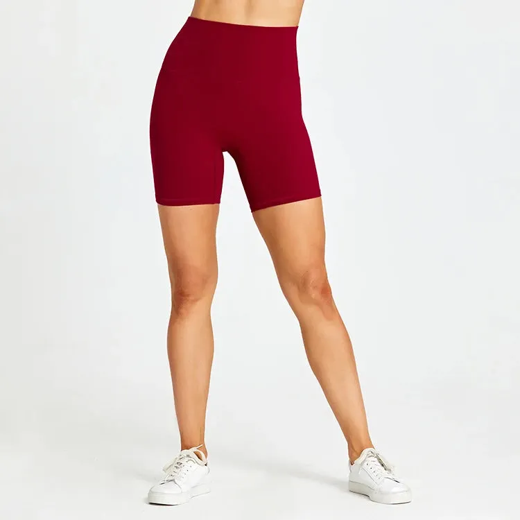 High Waist Gym Shorts for Women - Brushed Soft 6'' Tummy Control Workout Shorts