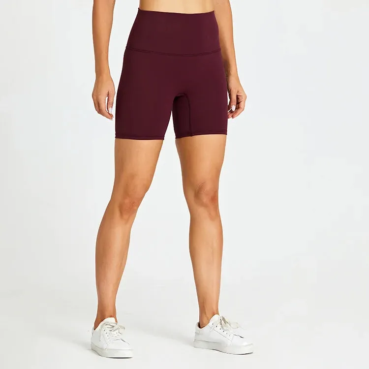 High Waist Gym Shorts for Women - Brushed Soft 6'' Tummy Control Workout Shorts