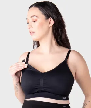 Hotmilk My Necessity Seamless F-G Cup Maternity & Nursing Wire-Free Bra - Black