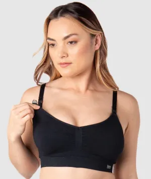 Hotmilk My Necessity Seamless Regular Fit Maternity & Nursing Wire-Free Bra - Black