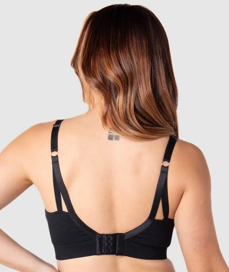 Hotmilk My Necessity Seamless Regular Fit Maternity & Nursing Wire-Free Bra - Black