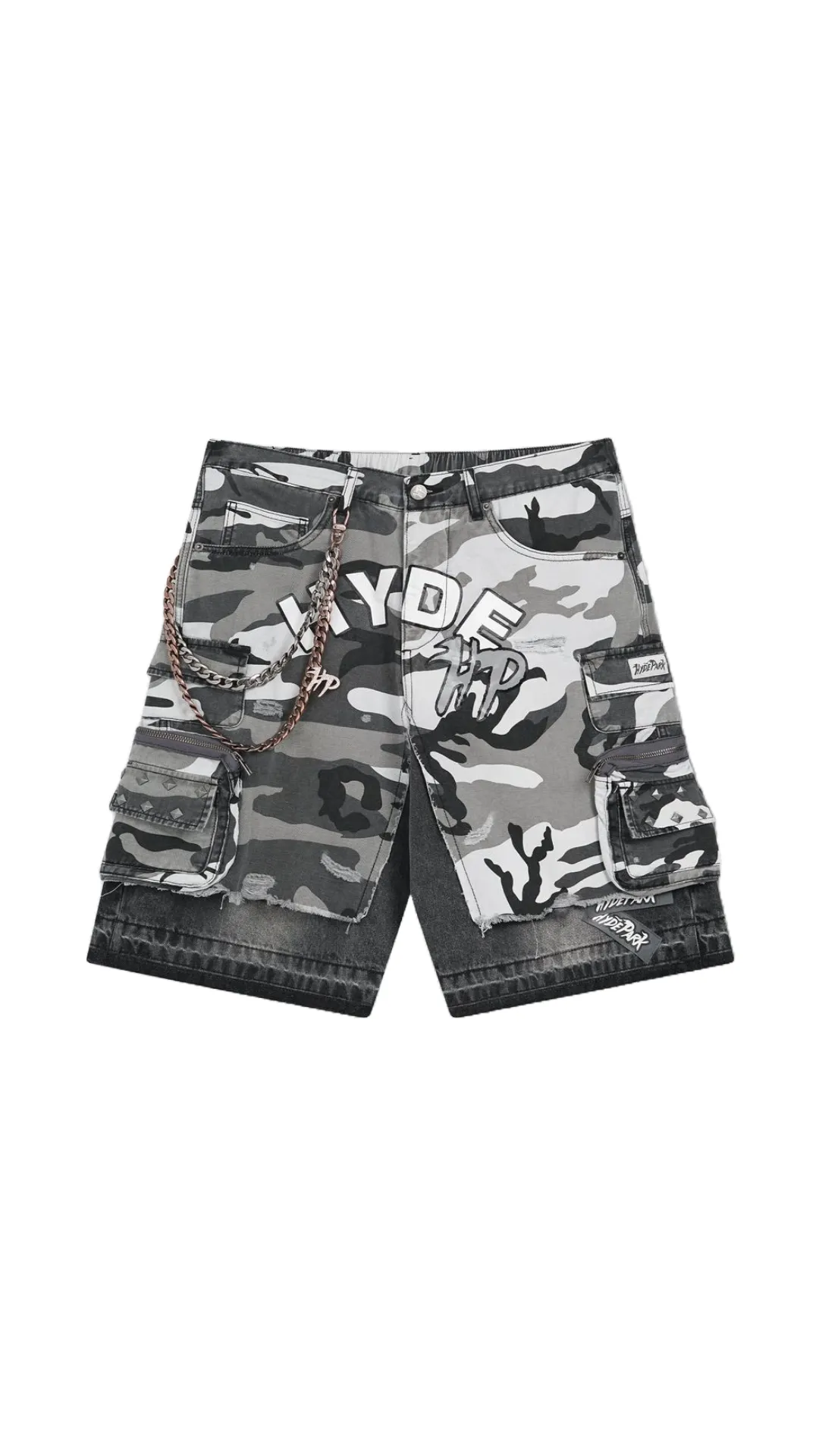 HP Black Camo x Denim Cargo Short