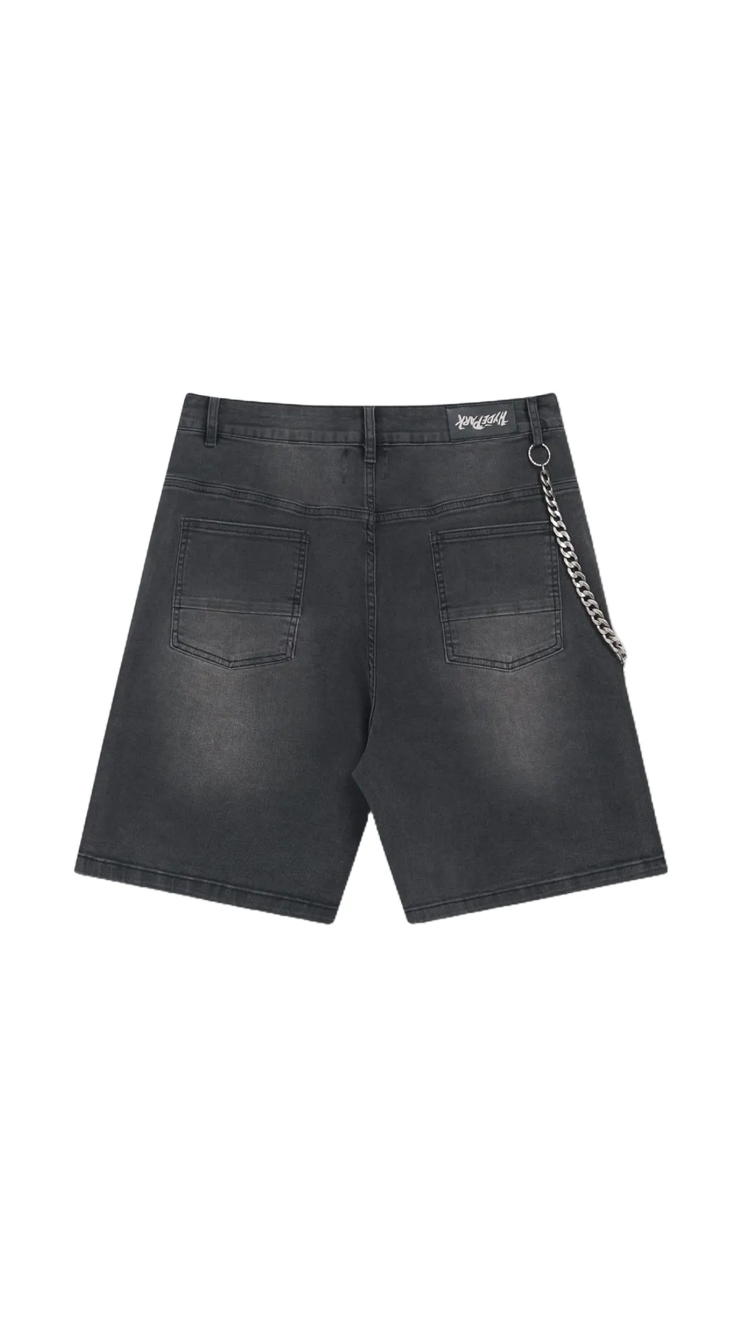 HP Black Studded Park Velocity Denim Short