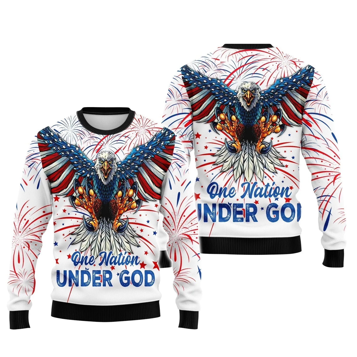 Independence Day Is Coming Ealge One Nation Under God  3D Tshirt Full Print
