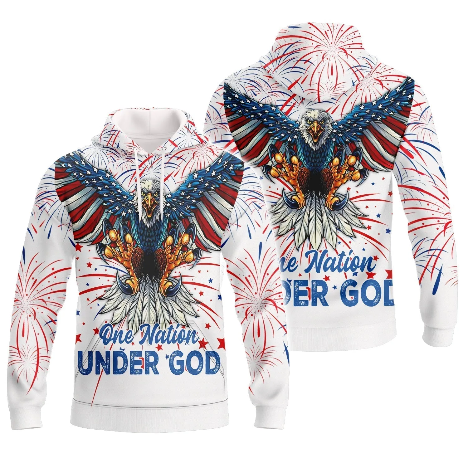 Independence Day Is Coming Ealge One Nation Under God  3D Tshirt Full Print