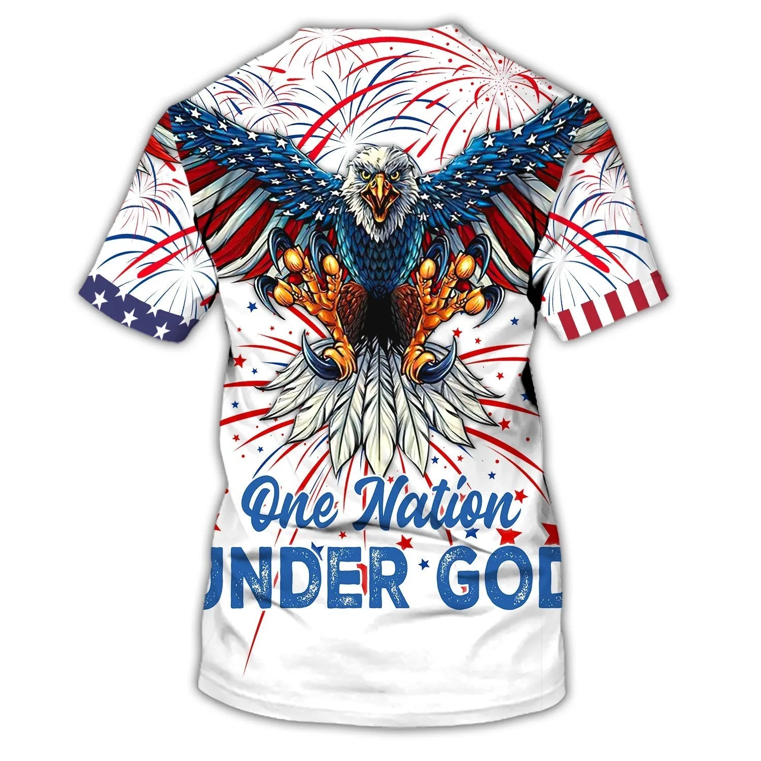 Independence Day Is Coming Ealge One Nation Under God  3D Tshirt Full Print