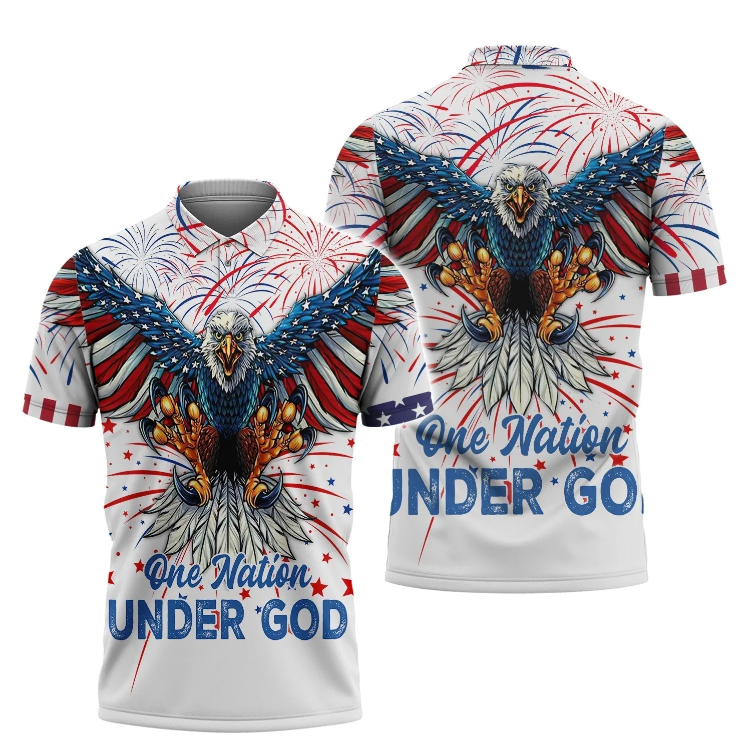 Independence Day Is Coming Ealge One Nation Under God  3D Tshirt Full Print