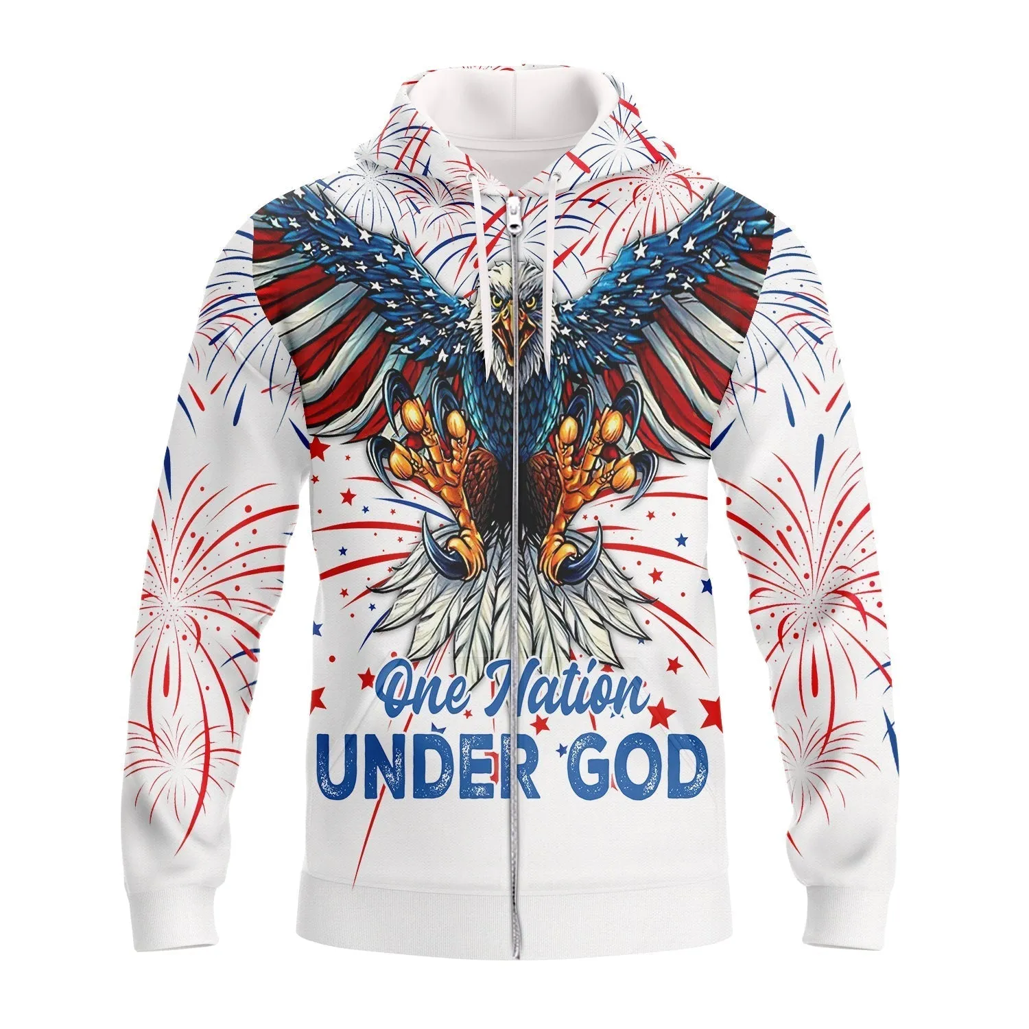 Independence Day Is Coming Ealge One Nation Under God  3D Tshirt Full Print