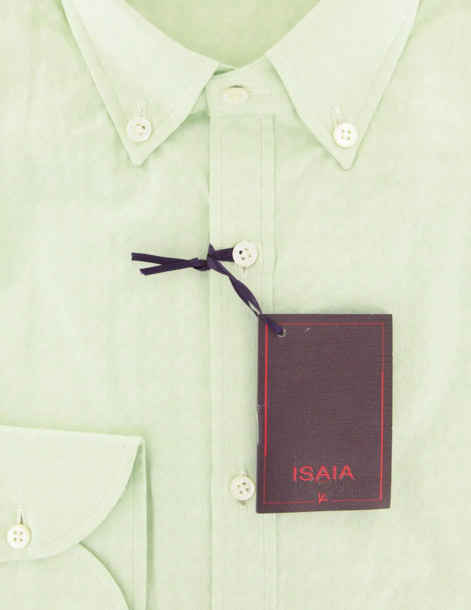 Isaia Light Green Shirt - Extra Slim