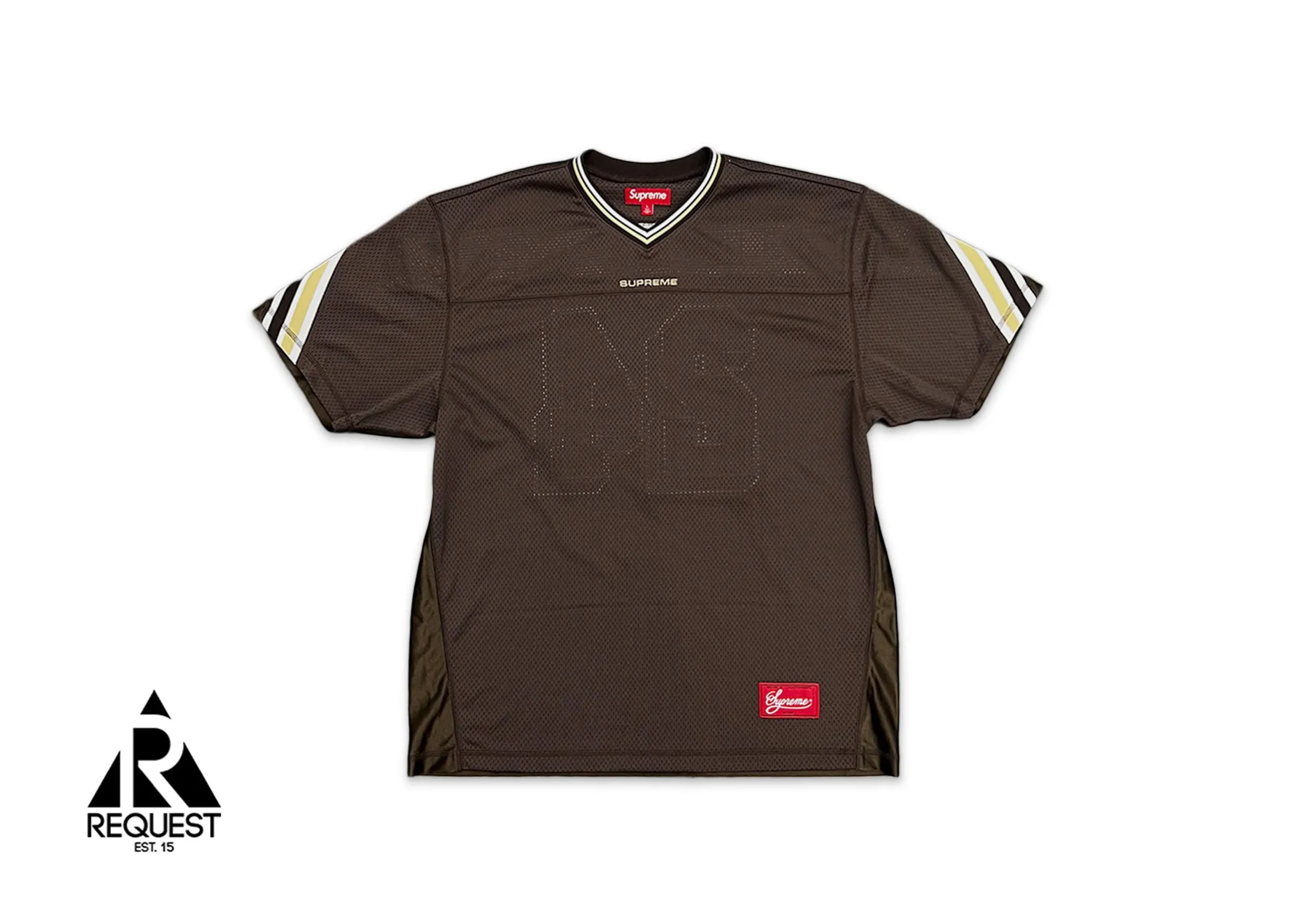 Jacquard Rib Logo Football Jersey "Brown"