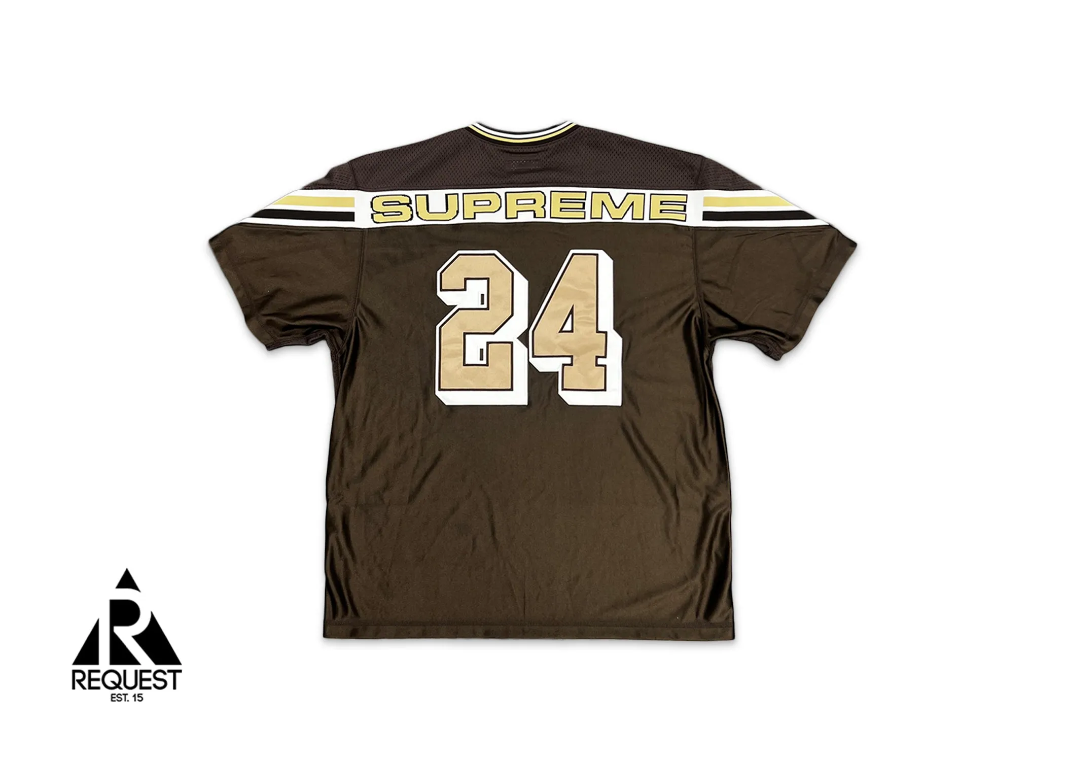 Jacquard Rib Logo Football Jersey "Brown"