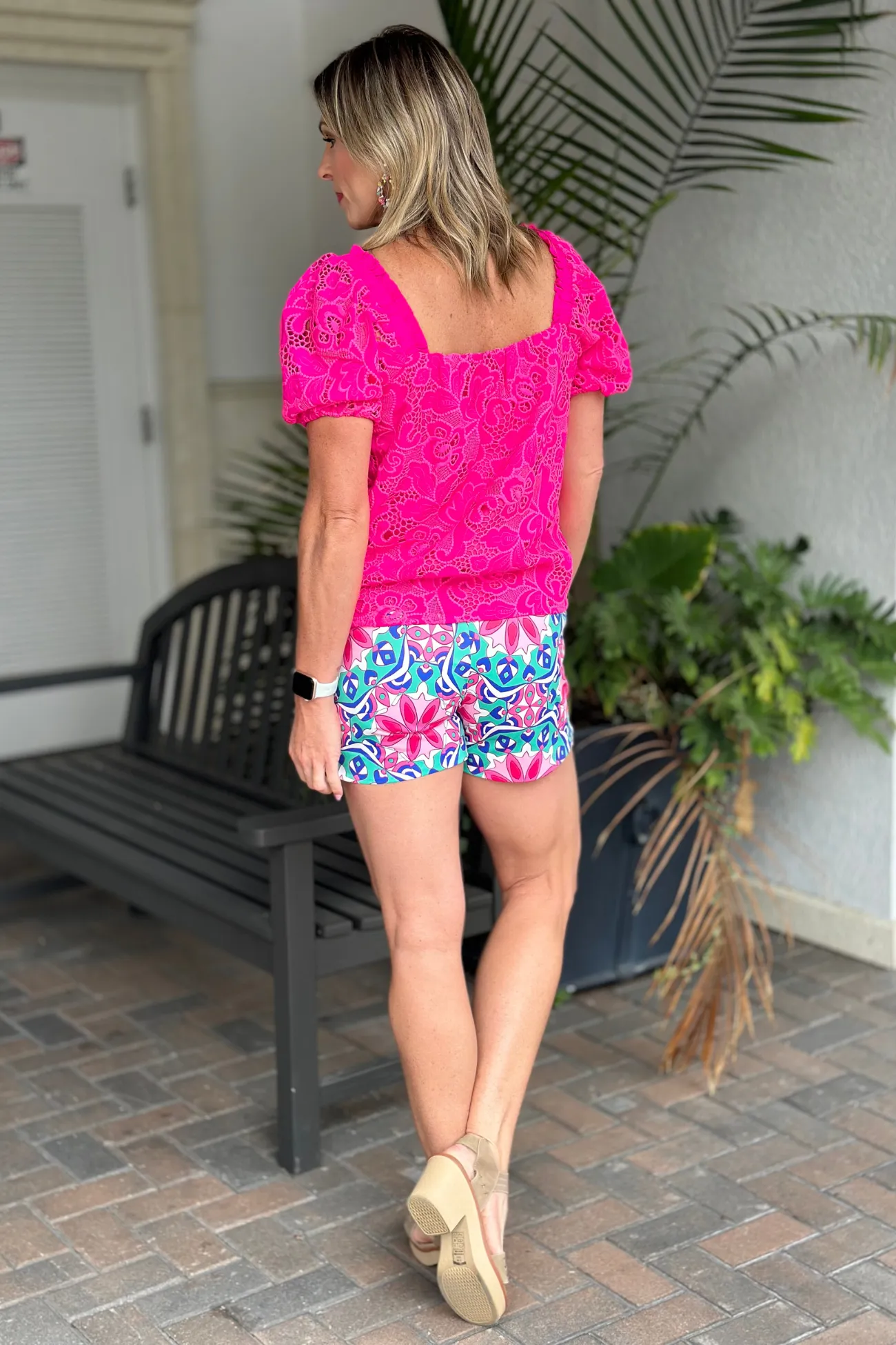 Jade Melody Tam Kaleidoscope Printed Side Round Shorts