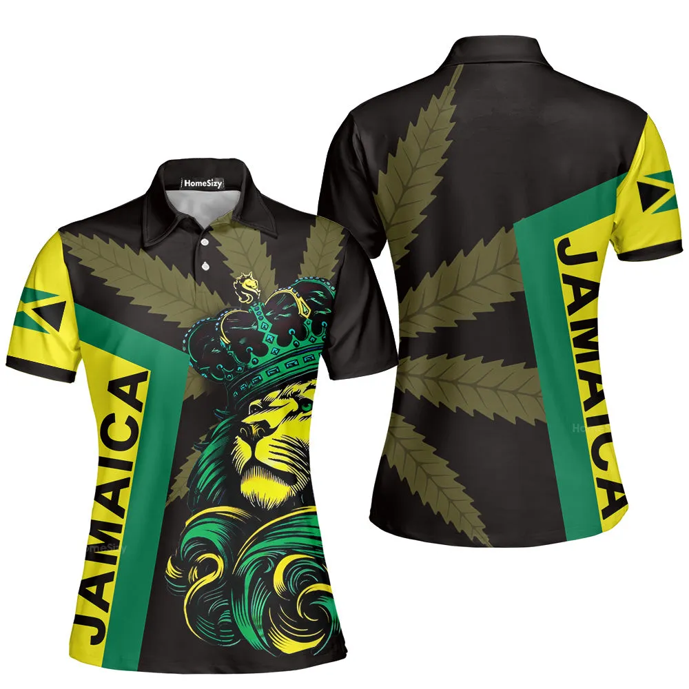 Jamaica Lion Polo Shirts T-shirt HD03601 QT303018La