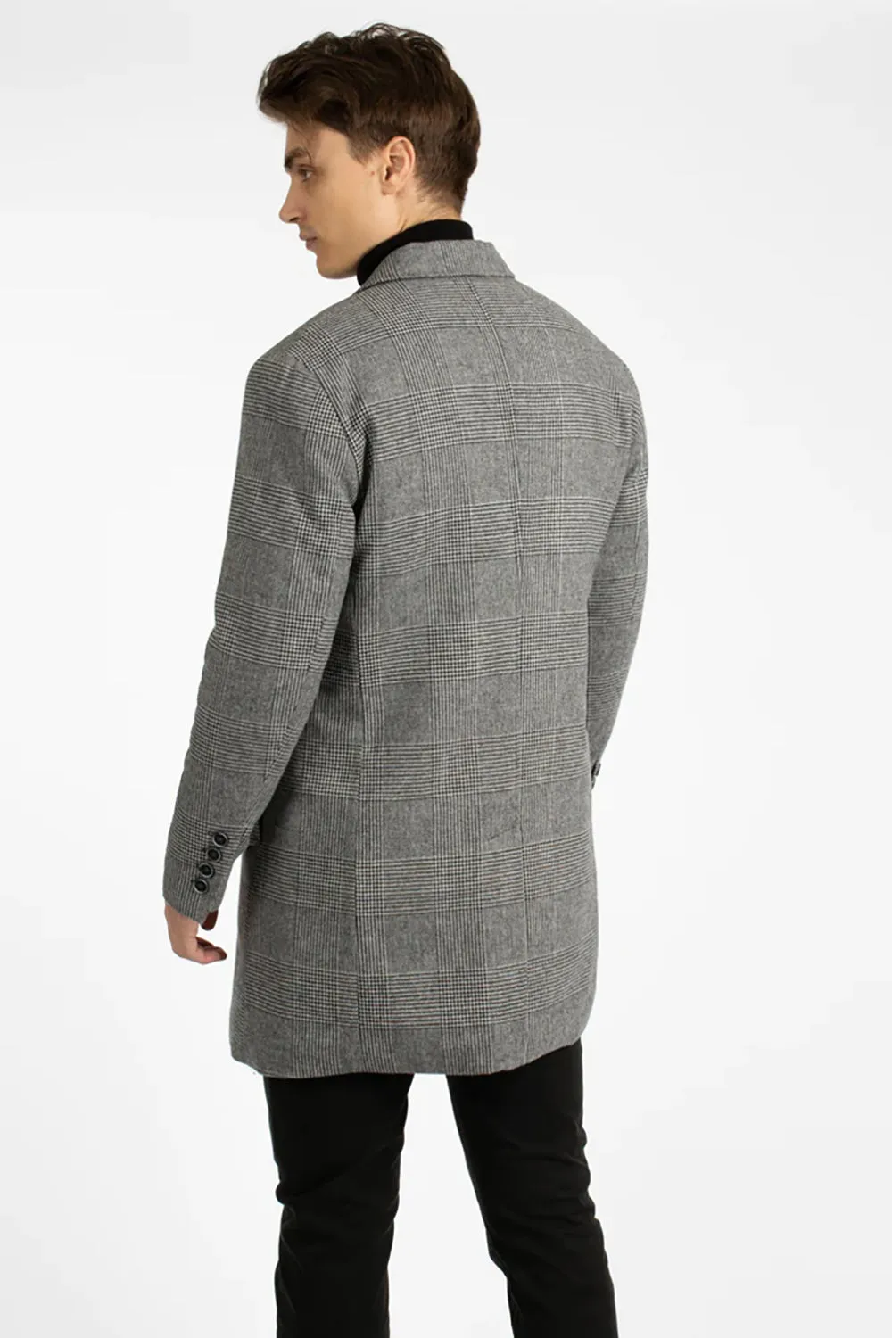 JAMES HARPER PUPPYTOOTH CHECK OVERCOAT JHJ84