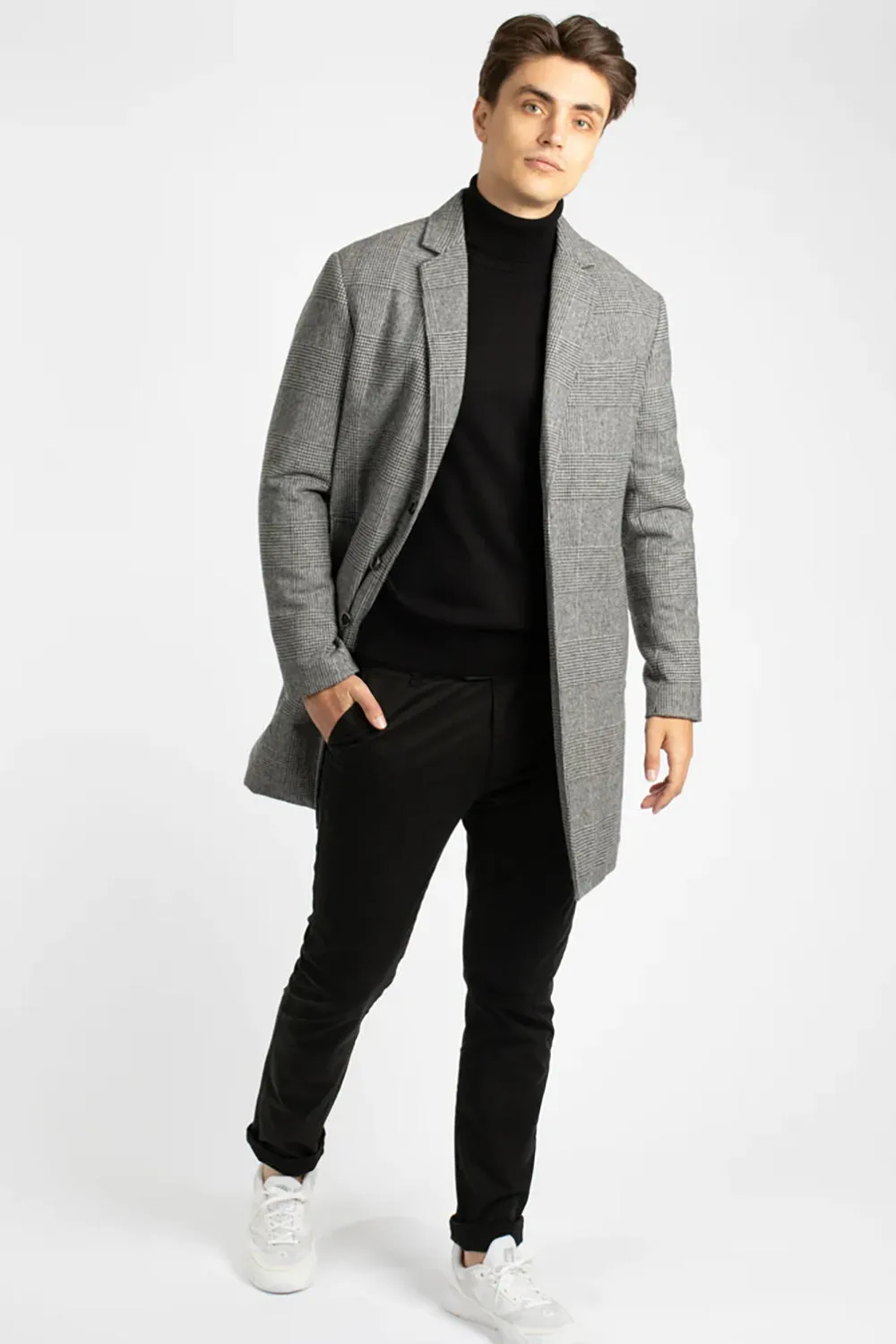 JAMES HARPER PUPPYTOOTH CHECK OVERCOAT JHJ84