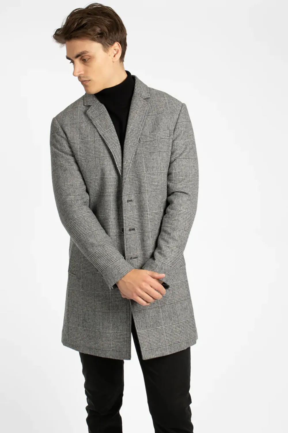 JAMES HARPER PUPPYTOOTH CHECK OVERCOAT JHJ84