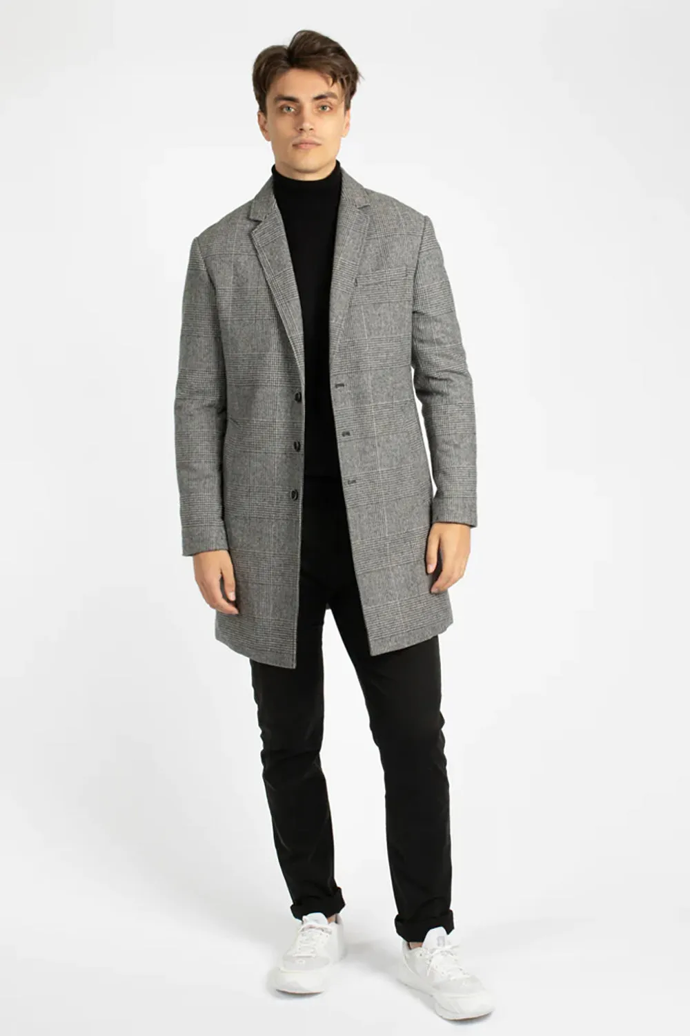 JAMES HARPER PUPPYTOOTH CHECK OVERCOAT JHJ84