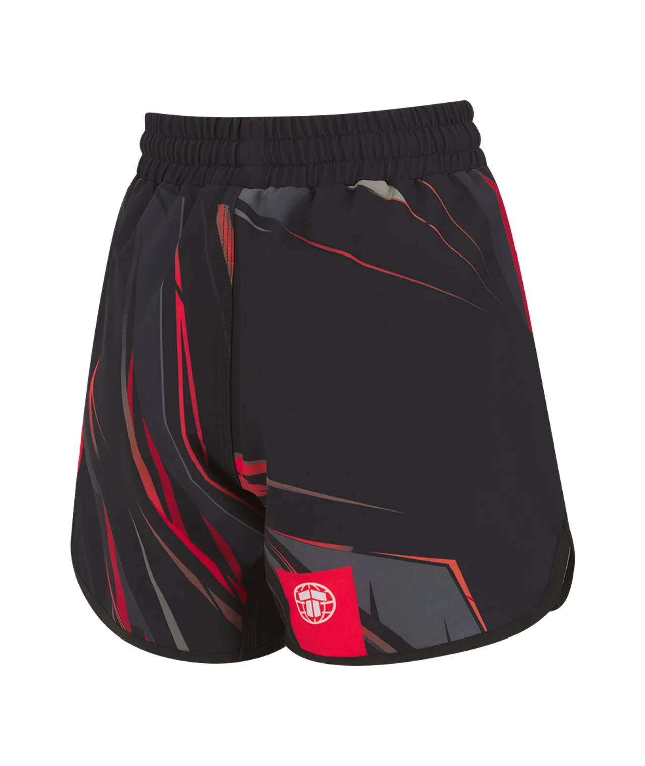Kids Abstract Shorts - Grey & Red
