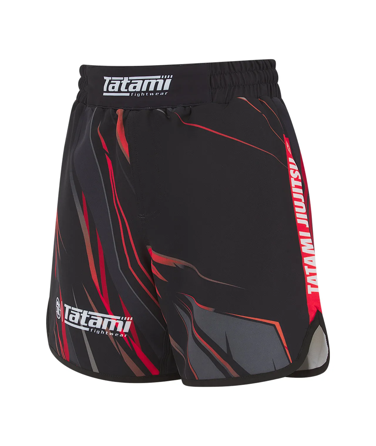 Kids Abstract Shorts - Grey & Red