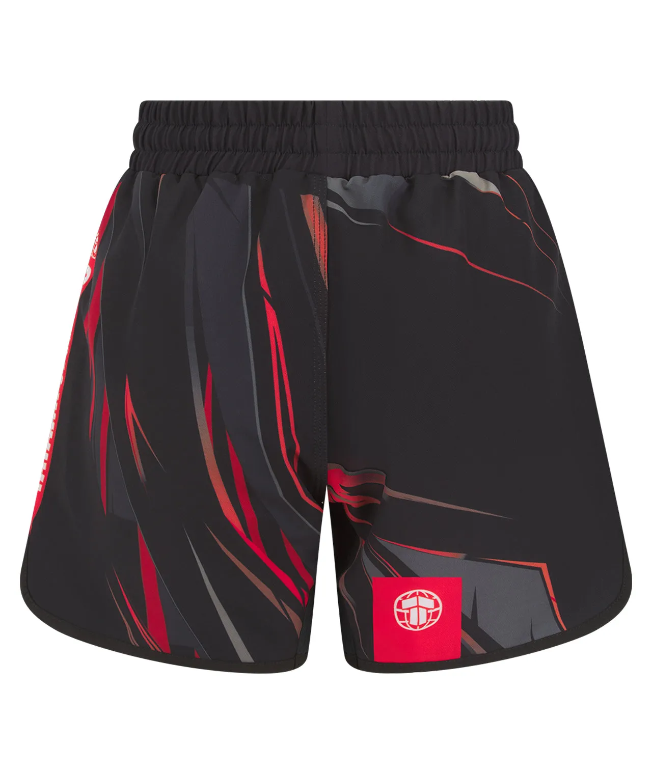 Kids Abstract Shorts - Grey & Red