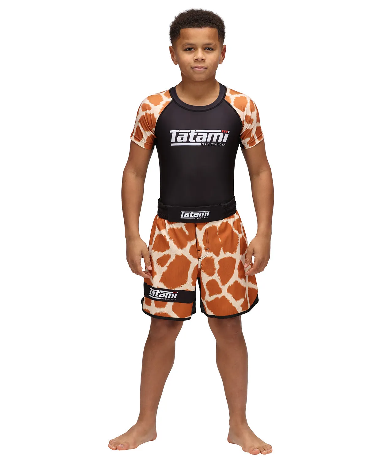 Kids Recharge Grappling Shorts - Giraffe
